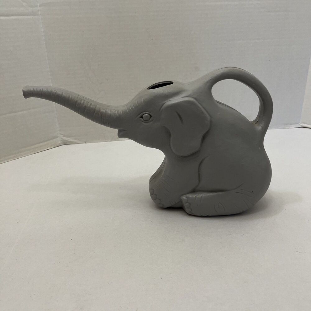 Vintage Union Products 1996 Gray 2 Quart Elephant Blow Mold Watering Can
